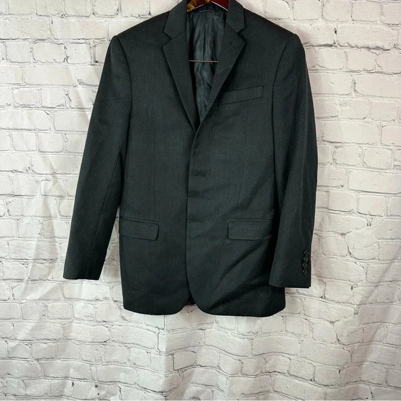 ralph lauren  wool dark grey sports coat jacket sz 36R dillards made in canada - Picture 1 of 8
